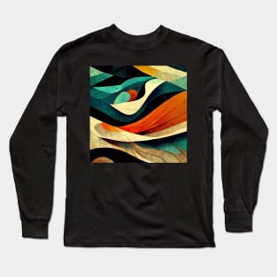 psychadelic abstract shapes. cubism. Long Sleeve T-Shirt